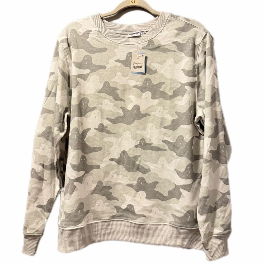 Mighty fine ghost camouflage crewneck small